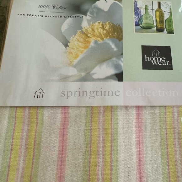 Homewear Cottage Garden Striped Tablecloth & Matching Placemates - Picture 5 of 6